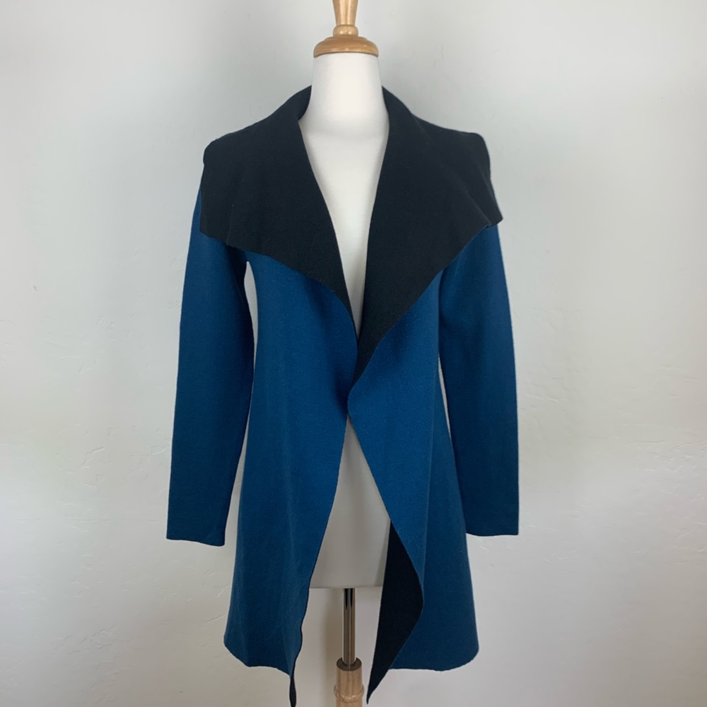 Magnolia Grace Sweater Tassie Ribbed Cardigan Blue